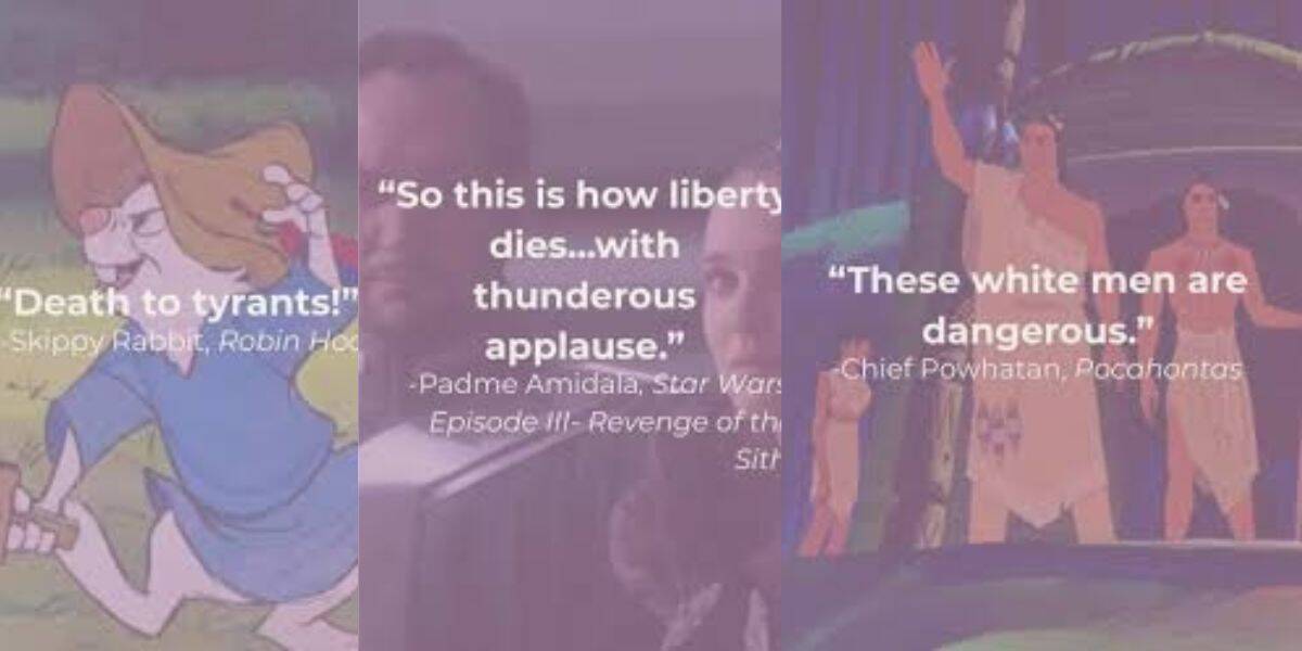 Three animated vignettes spotlight iconic characters and legendary anti-fascist film quotes, celebrating Disney’s storytelling legacy.