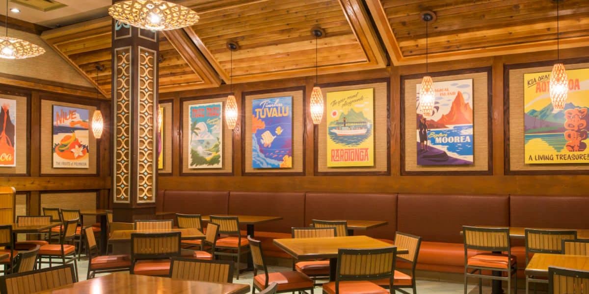 Inside Capt Cook's at Disney's Polynesian Village Resort