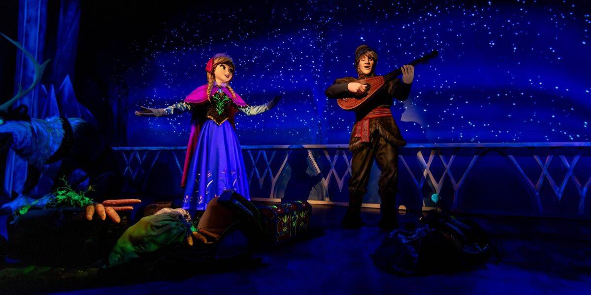 New Anna and Kristoff animatronics on Frozen Ever After at EPCOT