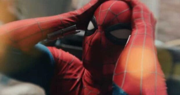 Tom Holland's Spider-Man holding his head in the 'Spider-Man: Brand New Day' trailer
