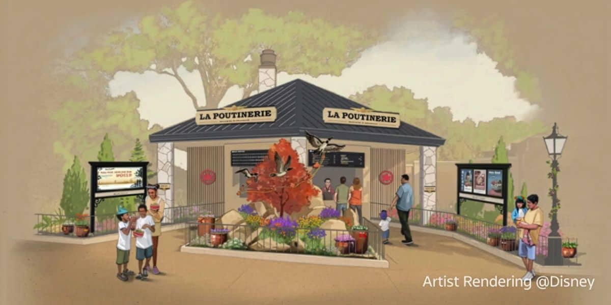 Rendering of La Poutinerie kiosk 