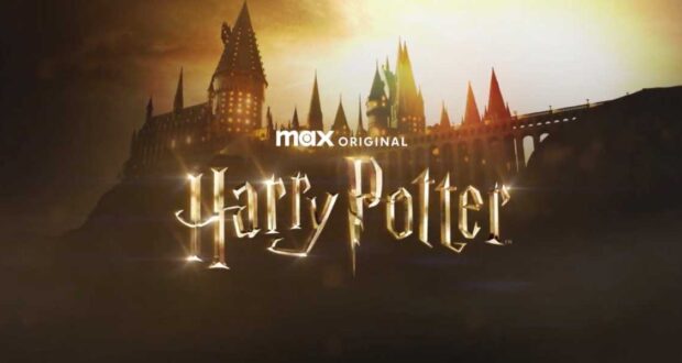 “Max Original Harry Potter” shines in gold lettering, set against the magical backdrop of Hogwarts castle at sunset—inviting fans into the immersive wizarding world experience.