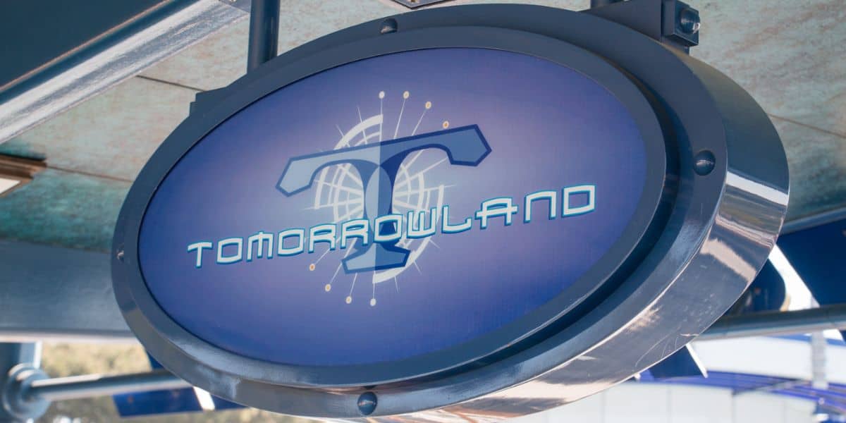 Tomorrowland Monorail sign at Disneyland Park