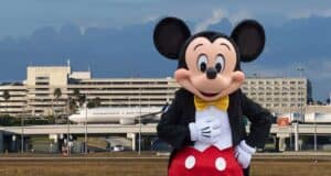 Mickey Mouse at the Hyatt Regency Orlando International Airport.