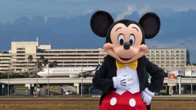 Mickey Mouse at Orlando International Airport.