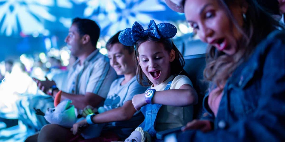 A family rope-dropping Frozen Ever After at EPCOT.