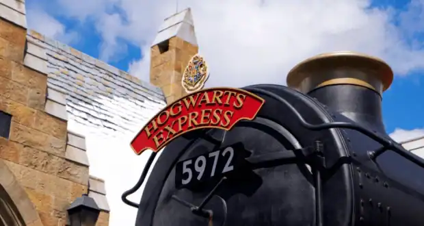 The Hogwarts Express at The Wizarding World of Harry Potter in Universal Orlando.