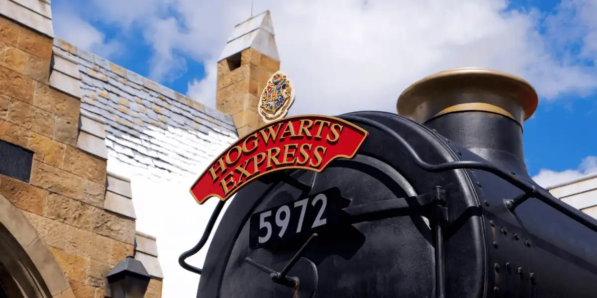 The Hogwarts Express at The Wizarding World of Harry Potter in Universal Orlando.