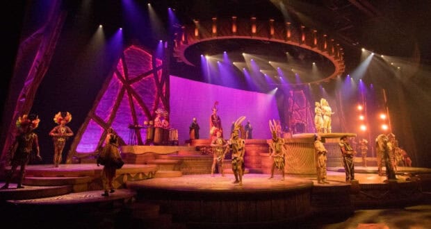 Performers in the Festival of the Lion King at Disney’s Animal Kingdom.