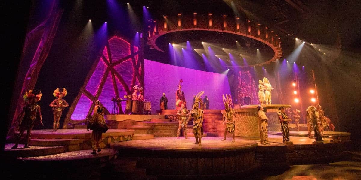 Performers in the Festival of the Lion King at Disney’s Animal Kingdom.
