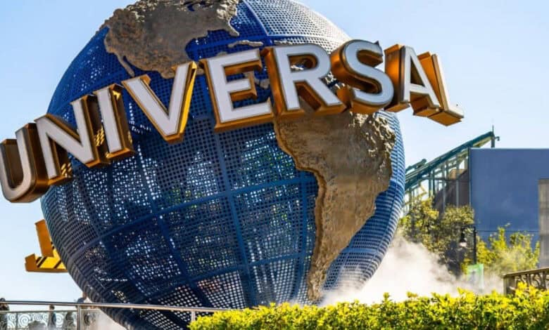 The Universal Studios globe, now synonymous with the park closure.