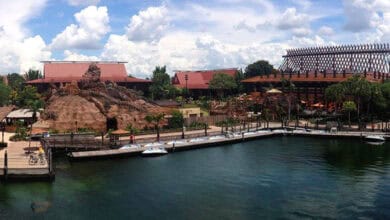 Disney’s Polynesian Village Resort overlooking the Seven Seas Lagoon, a perfect destination for your next Disney World vacation.