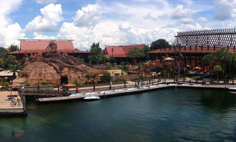 Disney’s Polynesian Village Resort overlooking the Seven Seas Lagoon, a perfect destination for your next Disney World vacation.