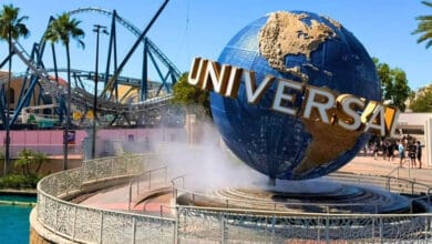 The Universal Globe at Universal Studios.