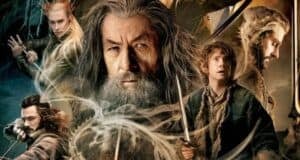 Gandalf, Bilbo Baggins, and other characters from The Hobbit film trilogy at Middle-earth.