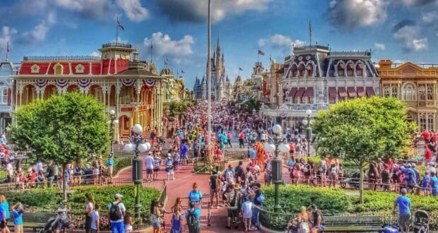 Cinderella Castle at the end of Main Street, U.S.A. in Disney World.