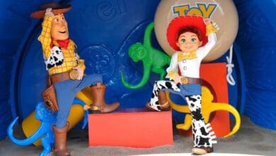 Sheriff Woody and Jessie at Toy Story Land in Disney’s Hollywood Studios.