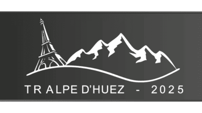 Djuva Sidetag Alpe d'Huez 2025: Mindemærke med Eiffeltårnet og bjerge