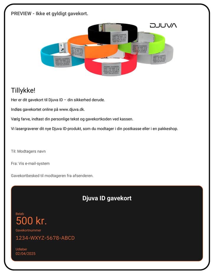 Gavekort (Fysisk med forsendelse) - Billede 2