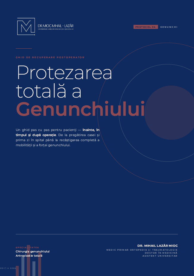 Proteze totale a genunchiului - ghid de recuperare postoperatorie de la Dr. Mioc.