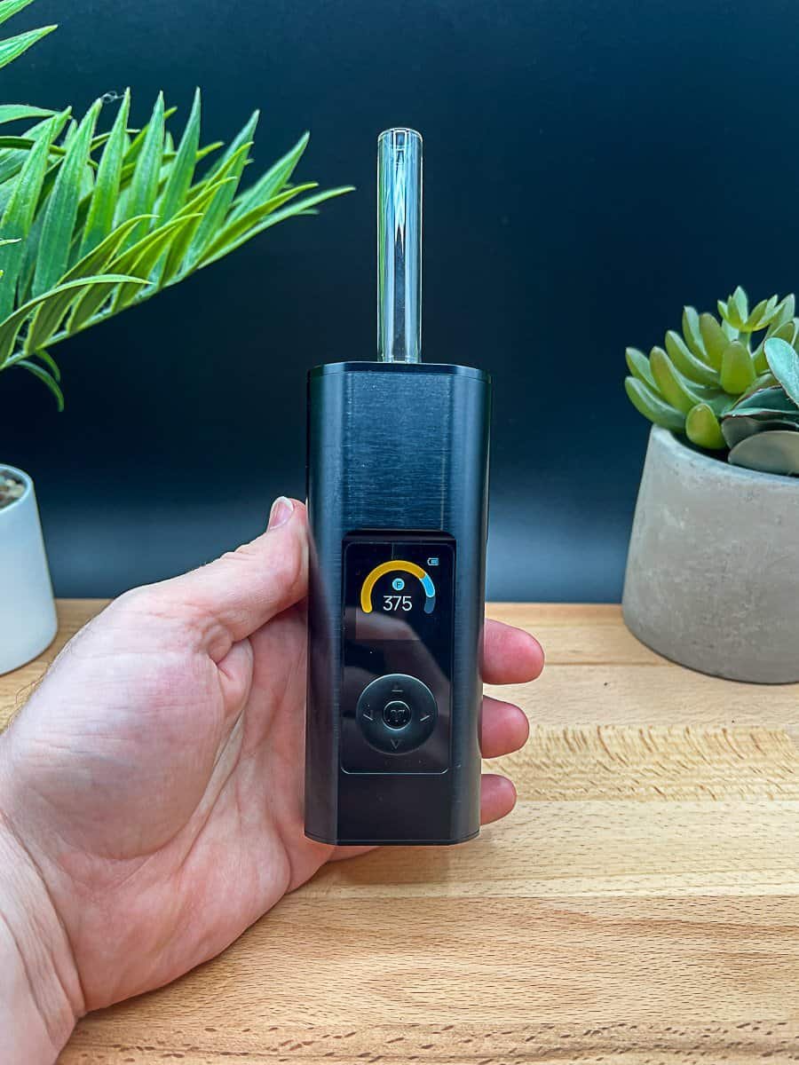 Arizer Solo 3 v2 Review. A display of the user interface in session mode of the Arizer Solo 3 v2. 
