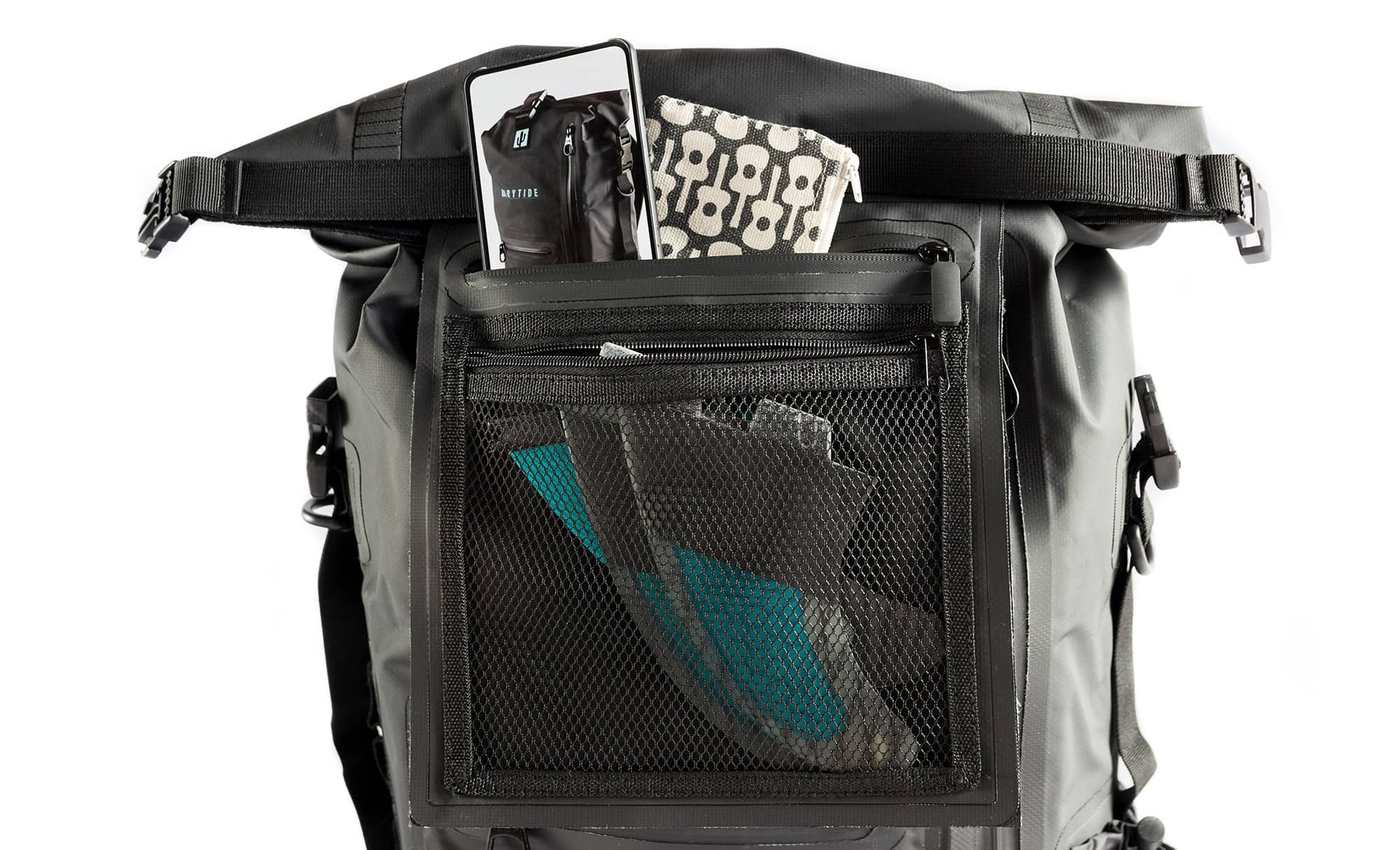 Waterproof backpack internal double pocket