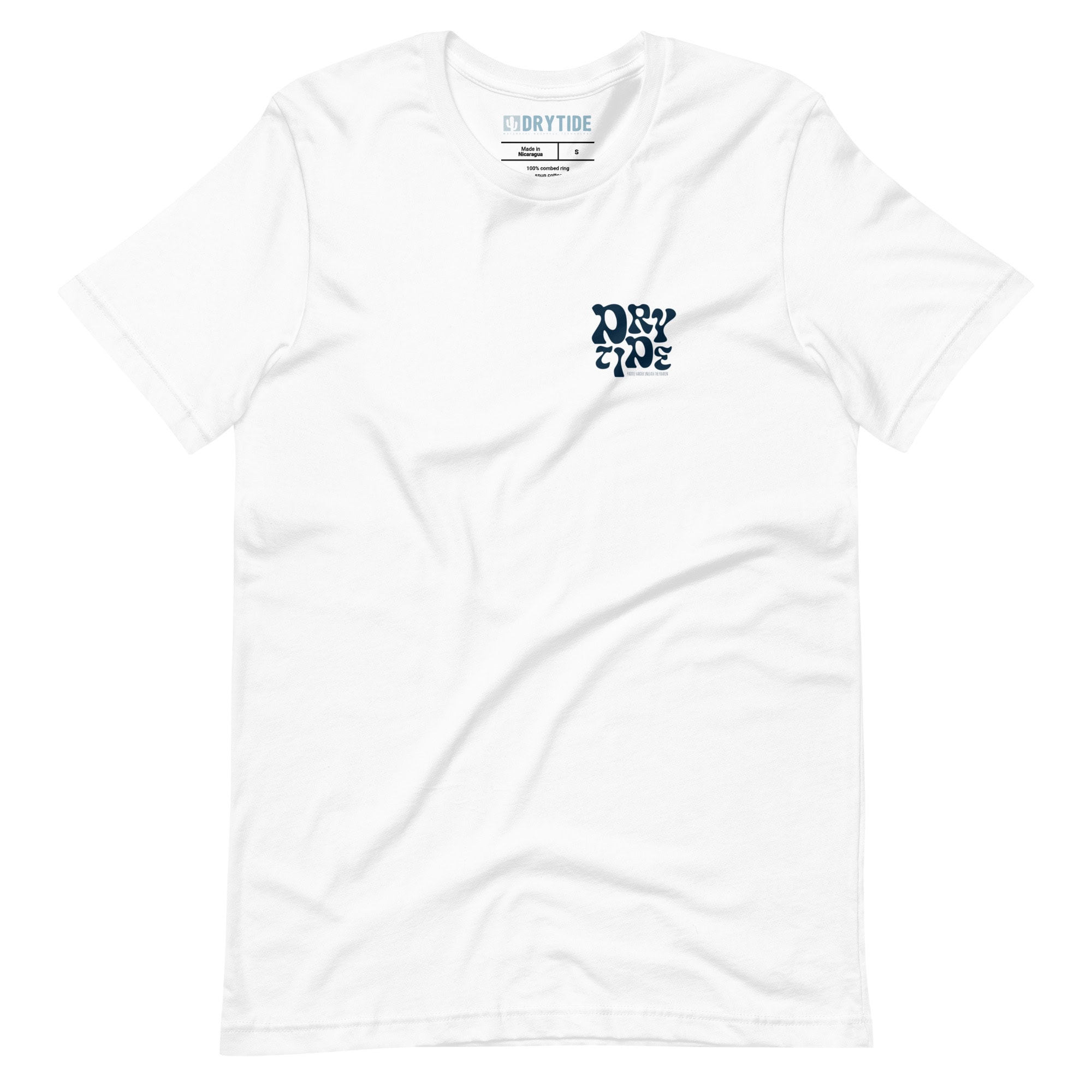 Drytide Kraken Tee White Kraken T-shirt with Drytide logo, casual and waterproof-inspired design.