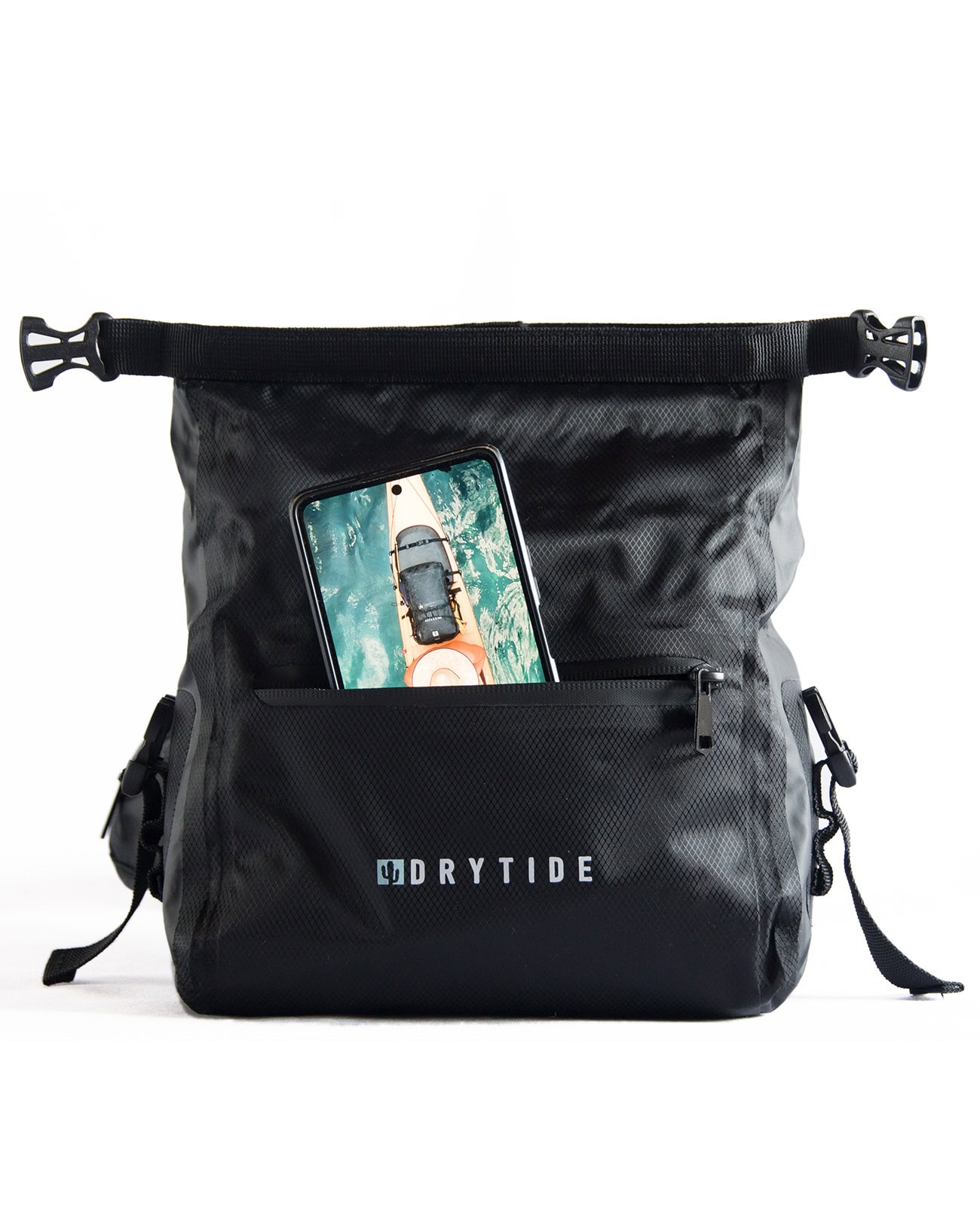 Waterproof Waist Bag 2.0 by DryTide with phone pocket and adjustable strap DryTide waterproof fanny pack with front pocket and a phone