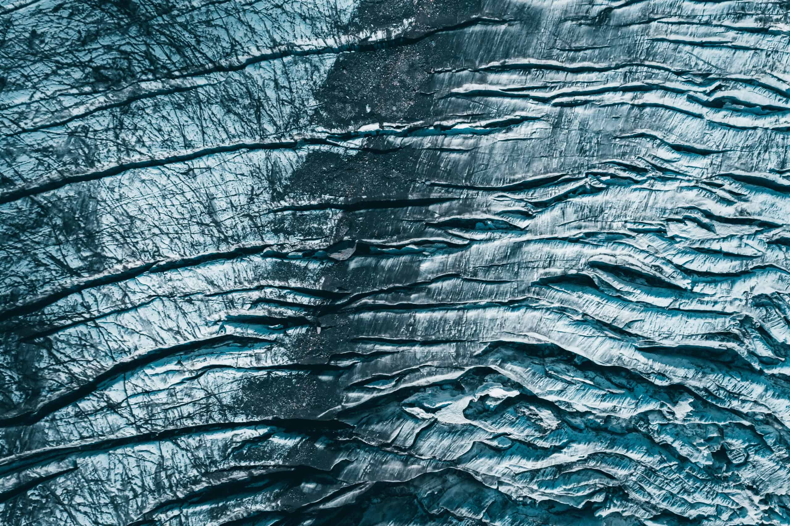 A glacier so old it has wrinkles.
