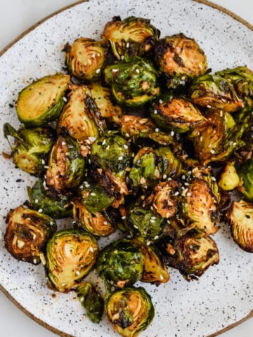This is a photo of the honey sriracha brussels sprouts