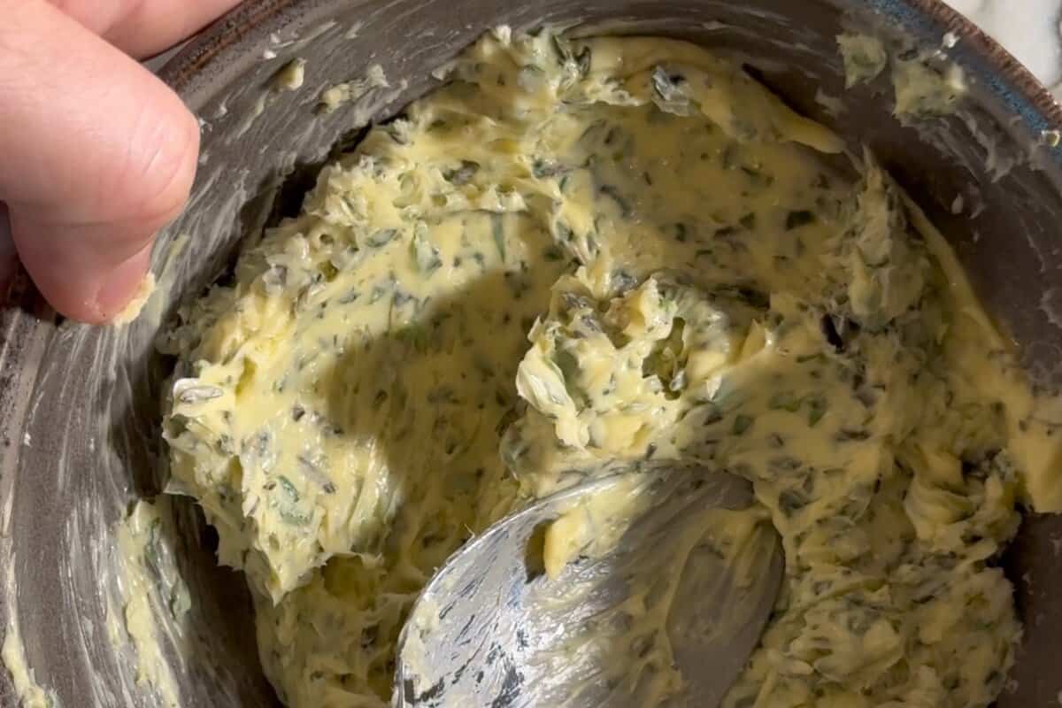 this shows a butter compound  in a bowl 