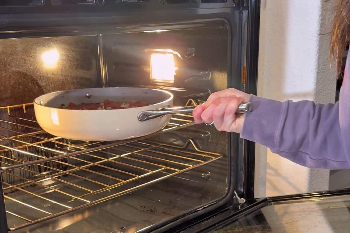 this shows me broiling the skillet 