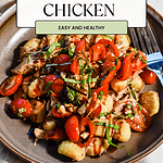 Here is the slow cooker balsamic chicken plated.