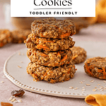 Pin image of easy carrot breakfast cookies.