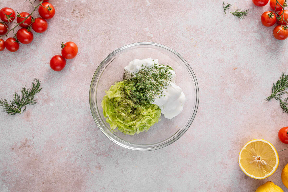 this shows me making my tzatziki bowl 
