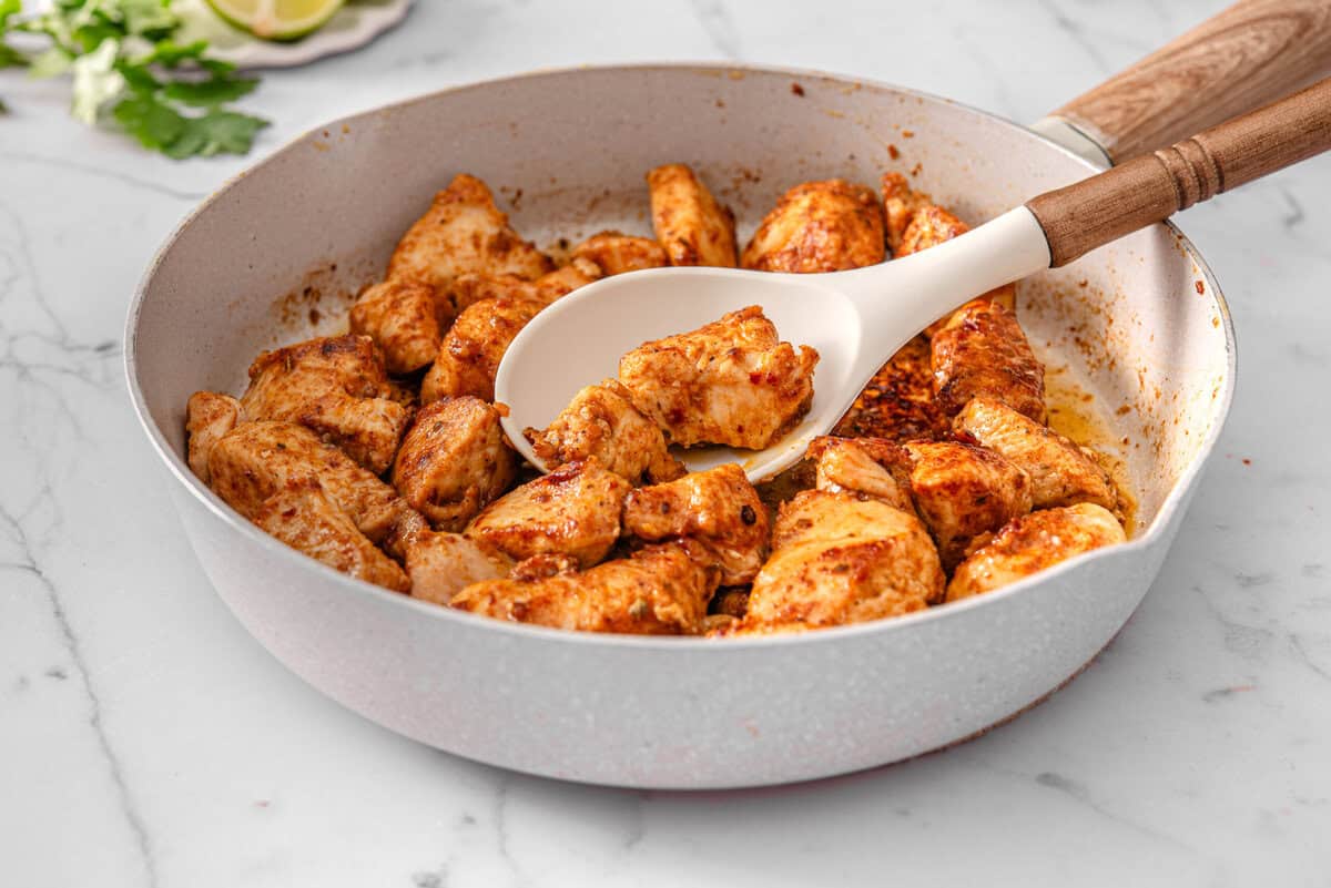 this shows me cooking the chicken
