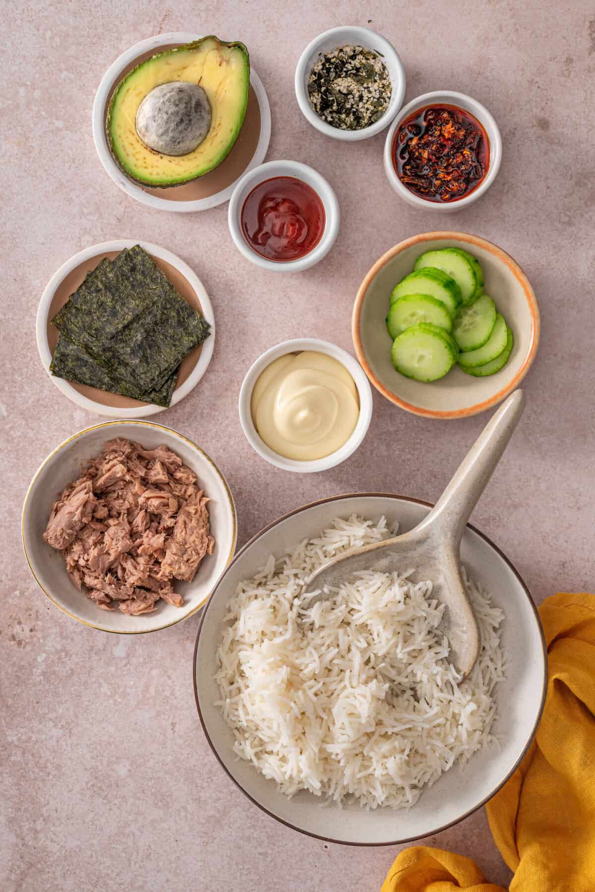 all the ingredients I used for this recipe. 