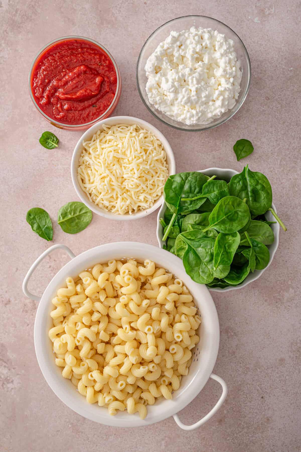 this is an overhead view of the ingredients that I used for this dish.