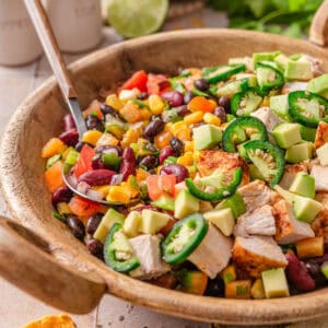 Side angle shot of my cowboy caviar salad.