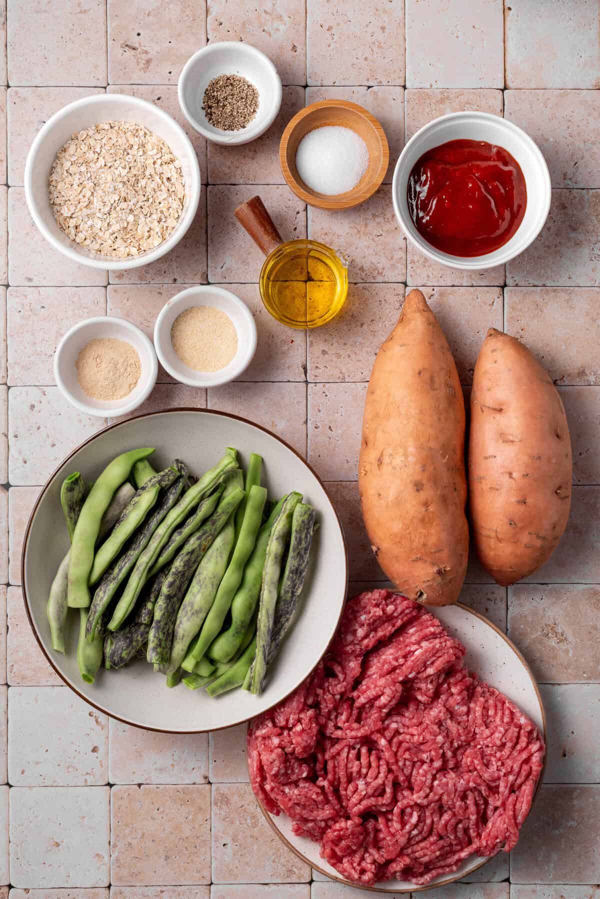 Overhead shot of ingredients needed for this recipe.