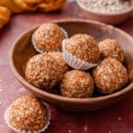 Sideshot of my pumpkin spice energy balls.