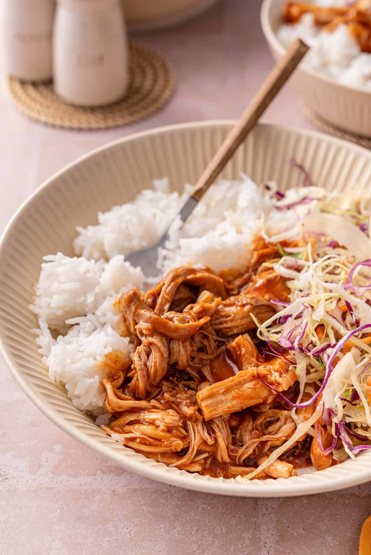 Sideshot of my bbq pulled pork.