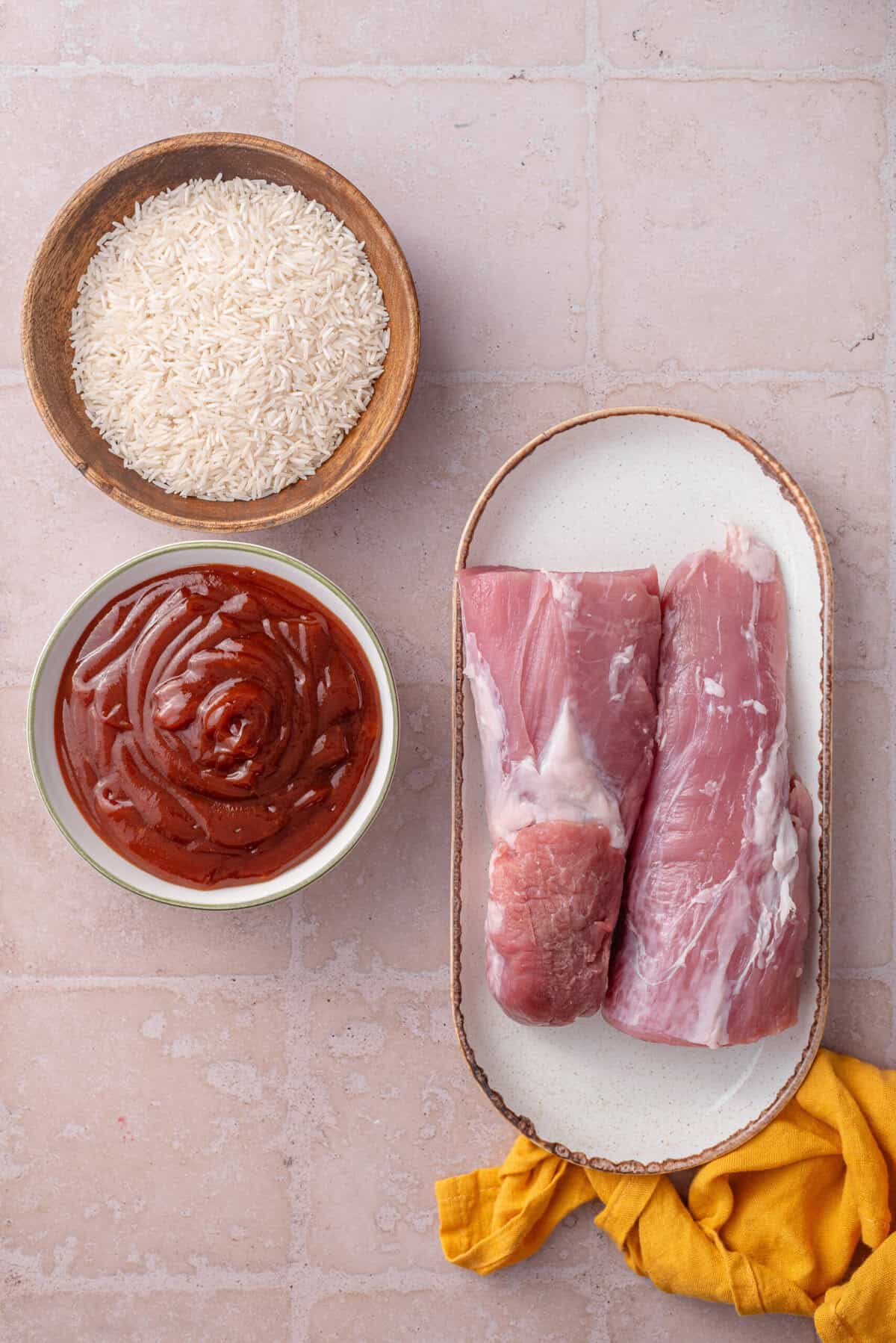 Overhead shot of the ingredients needed for this recipe.