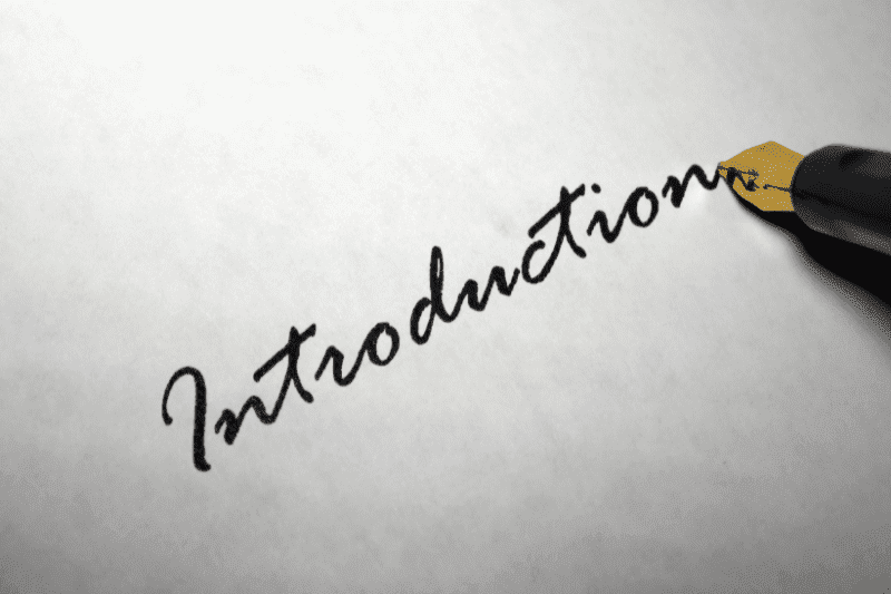 picture of a document with introduction written on it