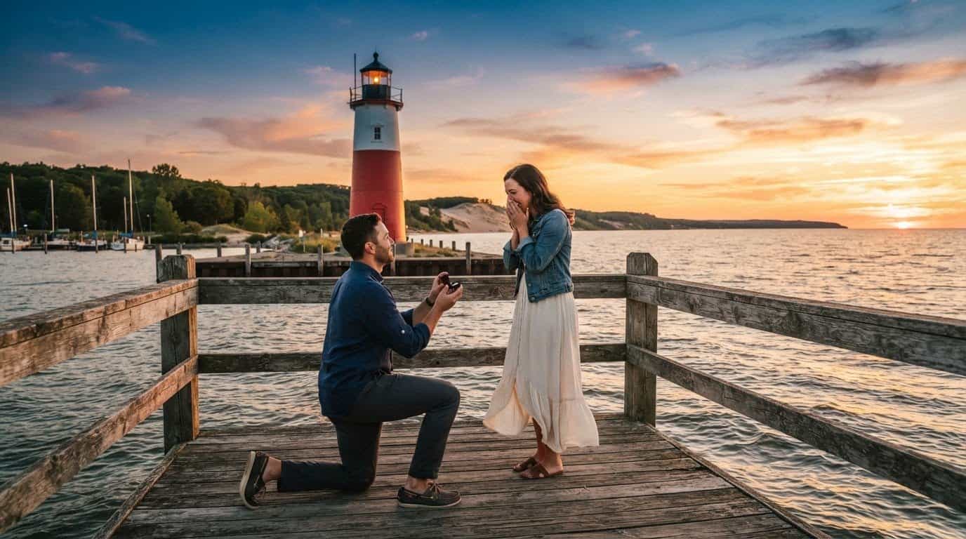 Places to Propose in Northern Michigan with Lake Views