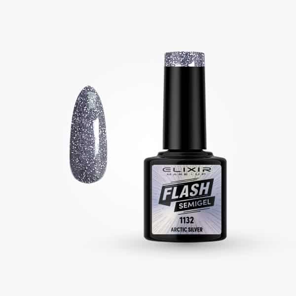 Ημιμόνιμο βερνίκι Flash 8ml – #1132 (Arctic Silver) 1 Ημιμόνιμο βερνίκι Flash 8ml – #1132 (Arctic Silver)