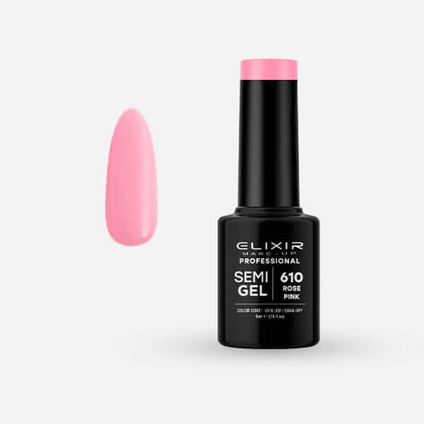 Ημιμόνιμο βερνίκι 5ml – #610 (Rose Pink)
