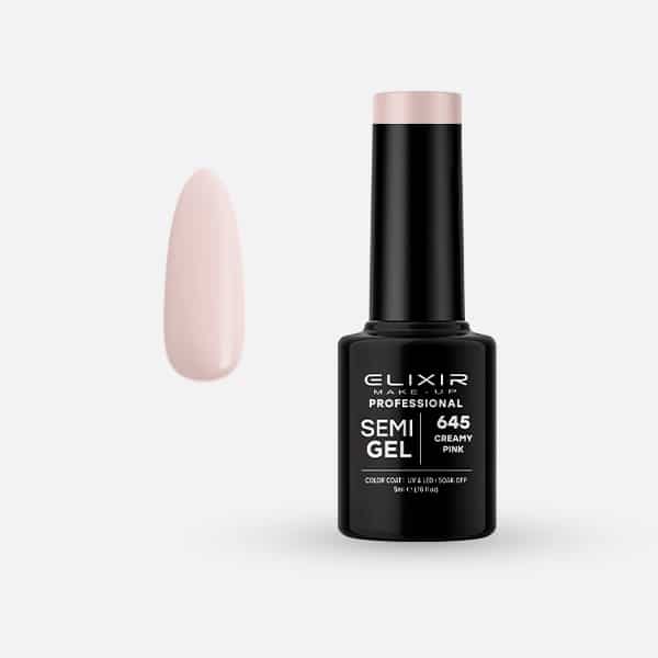 Ημιμόνιμο βερνίκι 5ml – #645 (Creamy Pink) 1 Ημιμόνιμο βερνίκι 5ml – #645 (Creamy Pink)