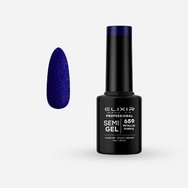 Ημιμόνιμο βερνίκι 5ml – #659 (Metallic Purple)