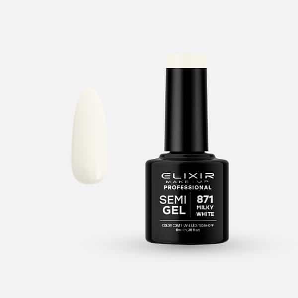 Ημιμόνιμο βερνίκι 8ml - #871 (Milky White) 1 Ημιμόνιμο βερνίκι 8ml – #871 (Milky White)